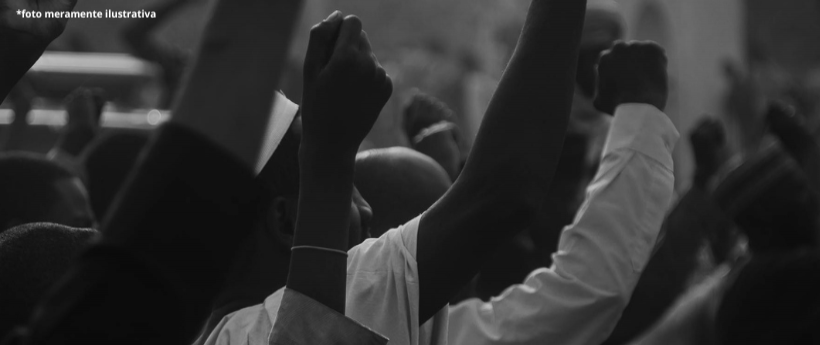 Comerciários protestam no Centro do Rio por reajuste salarial e fim da escala 6x1