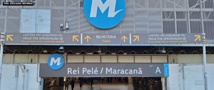MetrôRio atualiza comunicação visual da Estação Rei Pelé/Maracanã