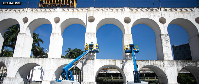 Arcos da Lapa passam por restauração e revitalização no Centro do Rio