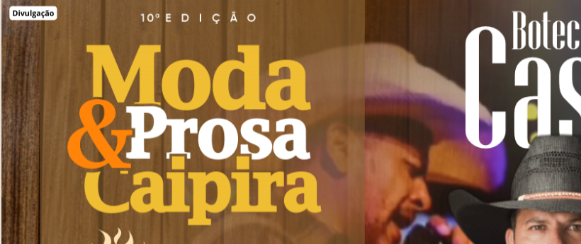 Saquarema recebe 10ª edição do Moda & Prosa Caipira reunindo música, gastronomia e tradição  Saquarema realizará, no próximo dia 18 de junho,  a 10ª edição do Moda & Prosa Caipira, evento tradicional no município que reúne cultura, entretenimento e valorização da produção local.   A programação acontece das 18h às 22h, na Casa do Criador, no Parque de Exposições Marcos Catharino de Souza Junior, em Sampaio Corrêa, com entrada gratuita para toda a população.   Nesta edição, o público poderá aproveitar a trad