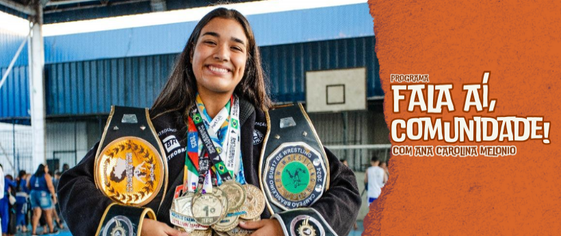 Kaillany Melo, jovem campeã mundial de Jiu-Jitsu da Maré, sonha com as Olimpíadas.