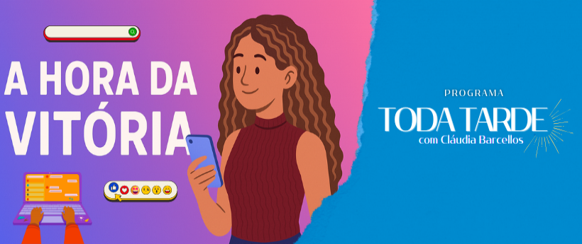 Quadro A Hora da Vitória com Vitória Beatriz - Dicas e novidades das mídias sociais.