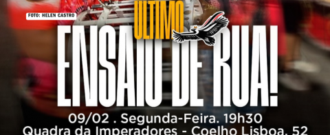 IMPERADORES RUBRO NEGROS REALIZA SEU ÚLTIMO ENSAIO DE RUA.