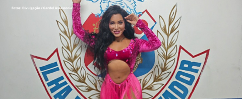 Amanda Fernandes reforça compromisso com a União da Ilha e chega ao terceiro ano como musa da agremiação