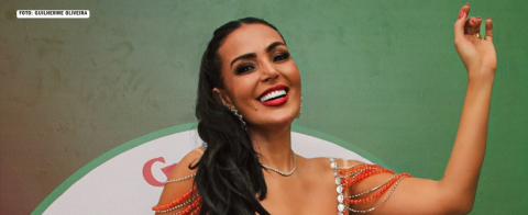 Musa da Grande Rio, Gardênia Cavalcanti mostra força e samba no pé em ensaio de quadra