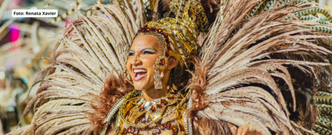 Rayane Dumont segue como rainha de bateria da União de Maricá para estreia no Grupo Especial.