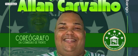 Allan Carvalho segue como Coreógrafo da Comissão de Frente da Cubango. O Acadêmicos do Cubango confirmou a permanência de Allan Carvalho como coreógrafo da comissão de frente para o carnaval 2027. A renovação dá sequência ao trabalho iniciado no último desfile, mantendo a linha artística apresentada pela escola. Com trajetória consolidada no cenário artístico e carnavalesco, Allan também integra a coordenação do Ballet do Theatro Municipal do Rio de Janeiro e acumula experiências em diversas agremiações, al