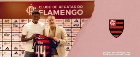Zagueiro Vitão, primeiro reforço do Flamengo para 2026, é apresentado oficialmente pelo clube