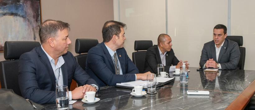 Major Felipe Barroso e Capitão Kadson (PMDF) Márcio Santos e Clovis Neto (SERGB)