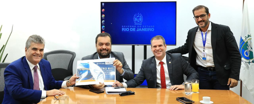 Da esquerda para a direita: Washington Reis, Cláudio Castro, Rosenverg Reis e Rafael Quaresma