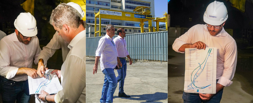 PRESIDENTE DA RIOTRILHOS E SECRETÁRIO DE TRANSPORTE E MOBILIDADE URBANA ANUNCIAM RETOMADA DAS OBRAS DA ESTAÇÃO GÁVEA DO METRÔ