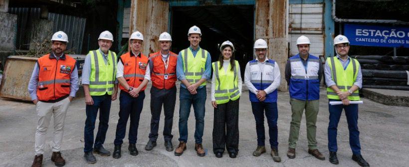SECRETÁRIA DE TRANSPORTE E MOBILIDADE URBANA E PRESIDENTE DA RIOTRILHOS VISITAM OBRAS DA ESTAÇÃO GÁVEA 