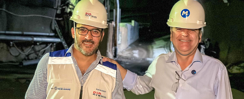 DIRETOR-PRESIDENTE DA RIOTRILHOS VISITA OBRAS DA ESTAÇÃO GÁVEA