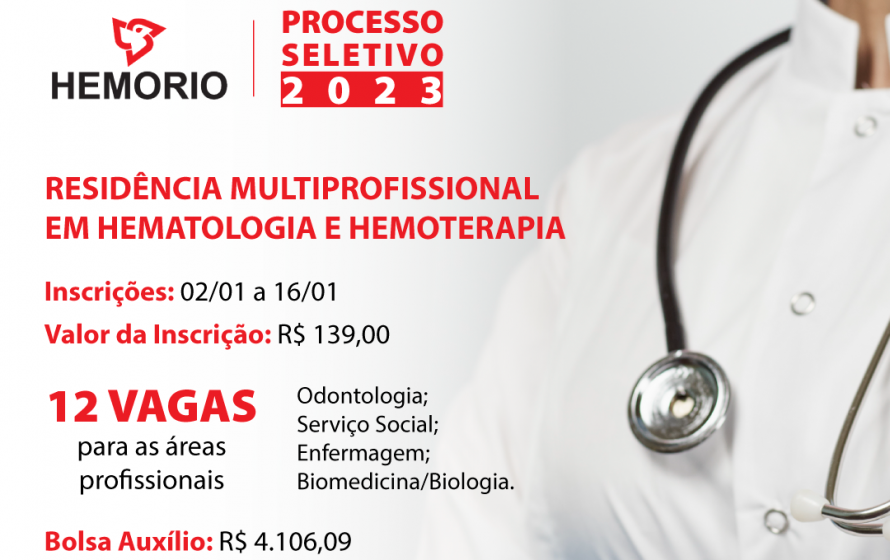 Edital de Seleção da Residência Multiprofissional em Hematologia e Hemoterapia
