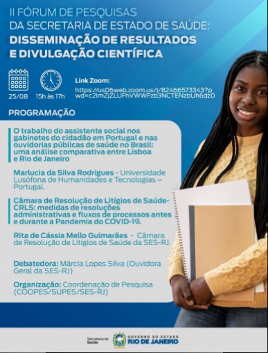 II FÓRUM DE PESQUISAS DA SECRETARIA DE ESTADO DE SAÚDE DO RIO DE JANEIRO