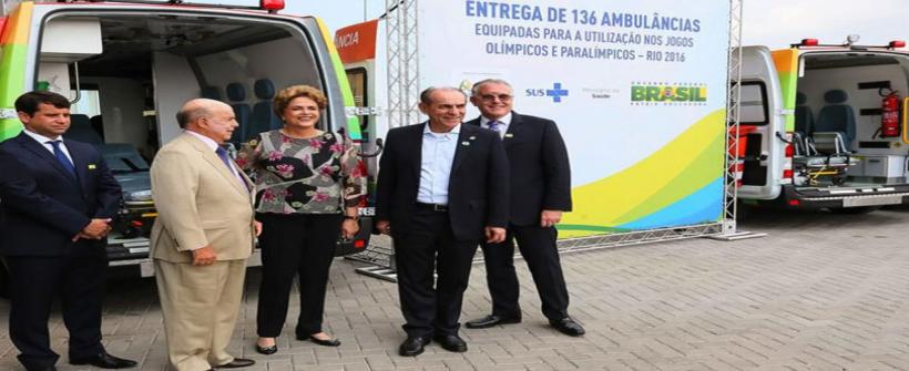 Ambulâncias vão reforçar o atendimento nas Olimpíadas Veículos foram cedidos para o Governo do Estado