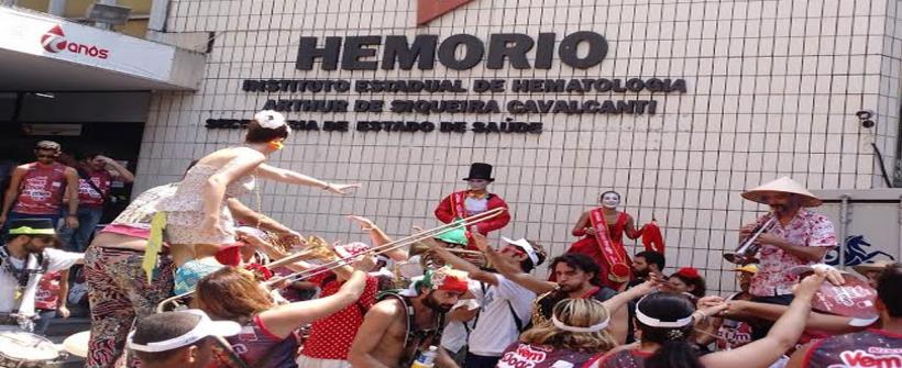 Bloco “Vem Doar Pra Mim” leva foliões ao Hemorio
