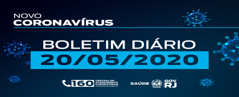 Boletim coronavírus (20/05): 3.237 óbitos e 30.372 casos confirmados no RJ