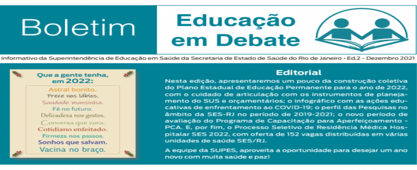 Conheça a segunda edição do Boletim Educação em Debate