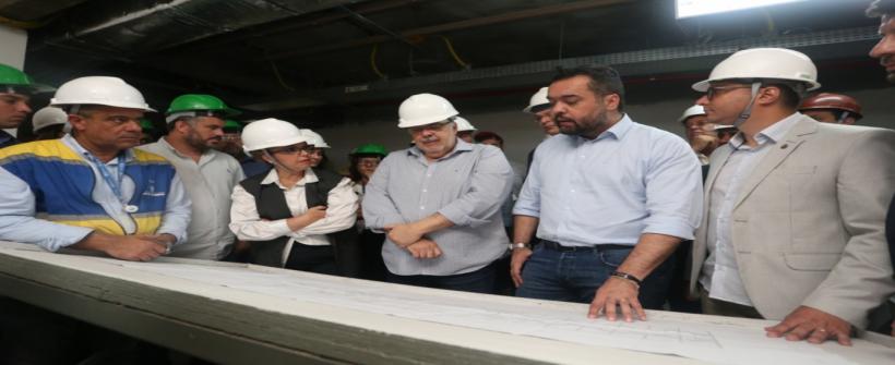 Governador Cláudio Castro vistoria obras de construção do hospital estadual para tratamento de câncer em Nova Friburgo