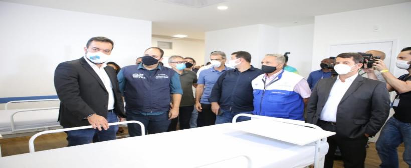 Governador em exercício e secretário de  Saúde visitam Hospital Estadual Dr. Ricardo Cruz