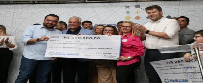 Governo Presente: Com investimento de R$ 750 mil, governador e secretária de Saúde anunciam ampliação do SAMU em Piraí