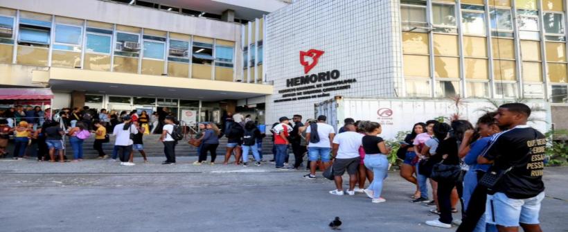 Hemorio dobra doação de sangue em único dia