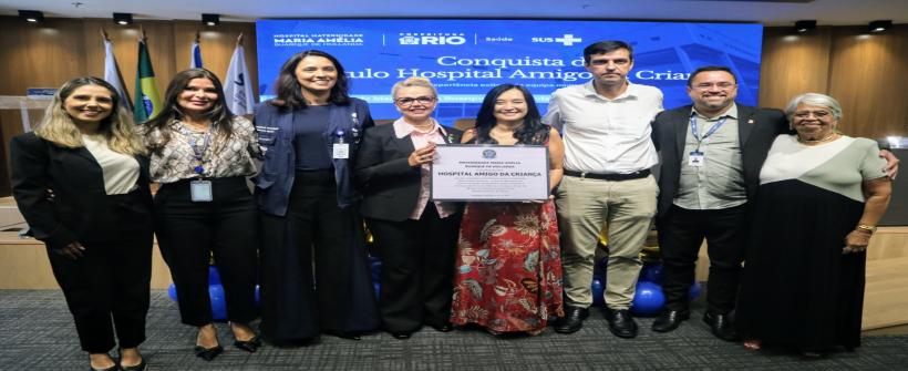 Hospital Maternidade Maria Amélia Buarque de Hollanda recebeu o selo do Ministério da Saúde em prol das boas práticas do aleitamento materno