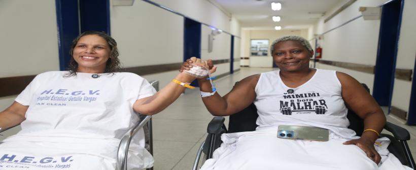 Quatro pacientes que estavam internados há 13 dias no Hospital Estadual Getúlio Vargas foram liberados, outros dois seguem internados na unidade