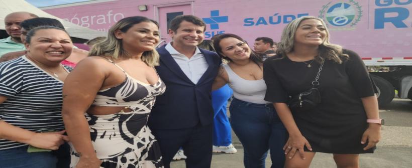 Mamógrafo Móvel da Secretaria de Estado de Saúde atende mulheres na Escola de Samba Beija-Flor de Nilópolis