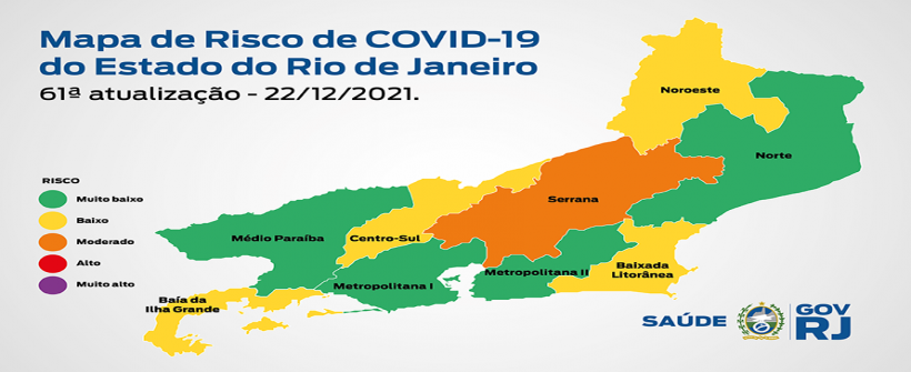 Mapa de Risco Covid-19: estado permanece em risco muito baixo pela quarta edição seguida