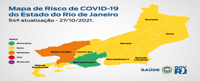 Mapa de Risco da Covid-19: Região Metropolitana l aparece verde pela primeira vez desde o início da série histórica