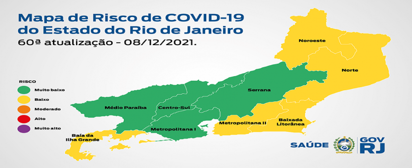 Mapa de Risco da Covid-19: estado fica na bandeira verde pela terceira semana consecutiva