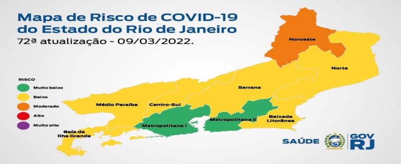Mapa de Risco da Covid-19: estado do Rio de Janeiro volta para bandeira verde