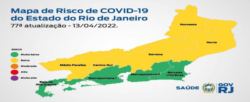  Mapa de Risco da Covid-19: estado segue pela sexta semana consecutiva em bandeira verde
