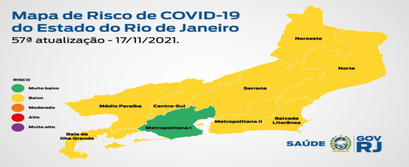 Mapa de risco da Covid-19: óbitos caem mais de 60% e estado tem melhor cenário desde o início da série histórica