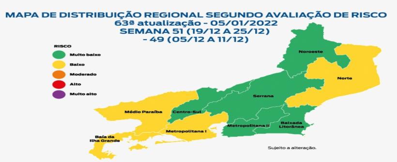 Mapa de risco da Covid-19: estado tem cinco regiões em bandeira verde 