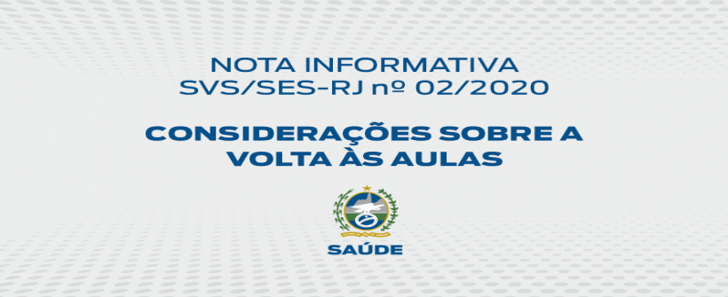 Nota informativa de volta às aulas