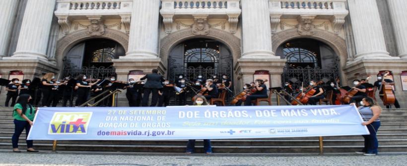 Orquestra Sinfônica Jovem do Rio de Janeiro faz concerto em homenagem ao Setembro Verde no Centro da capital