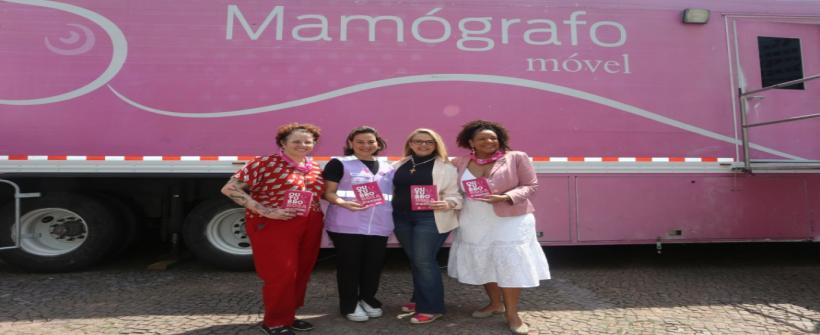 Outubro Rosa: Mamógrafo Móvel realiza 100 atendimentos para câncer de mama no Largo da Carioca