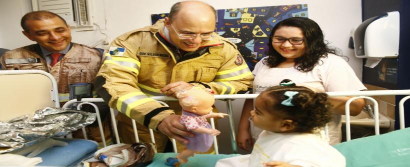 Pacientes do Hospital Estadual da Criança ganham “Um dia de herói”