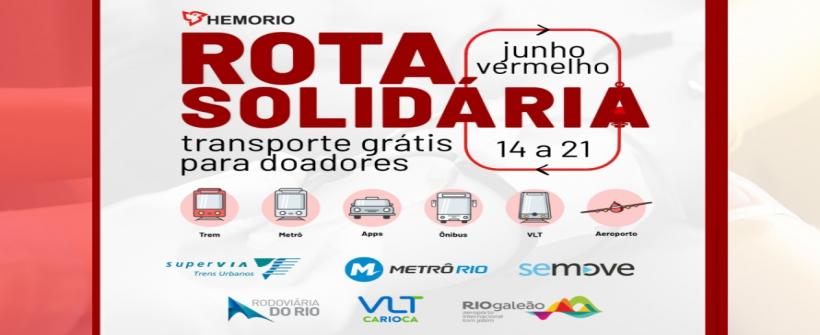 Rota Solidária: em parceria inédita, modais de transporte do Rio se unem para incentivar doação de sangue