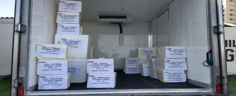 SES dá continuidade à distribuição de 202.570 doses de vacinas contra a Covid-19