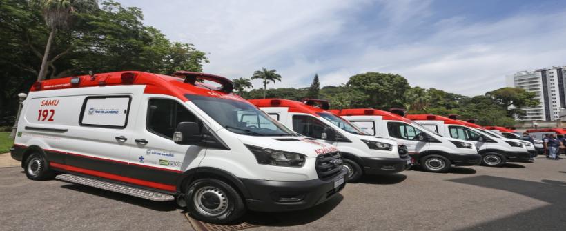 Secretaria de Estado de Saúde entrega 60 novas ambulâncias para o SAMU da capital