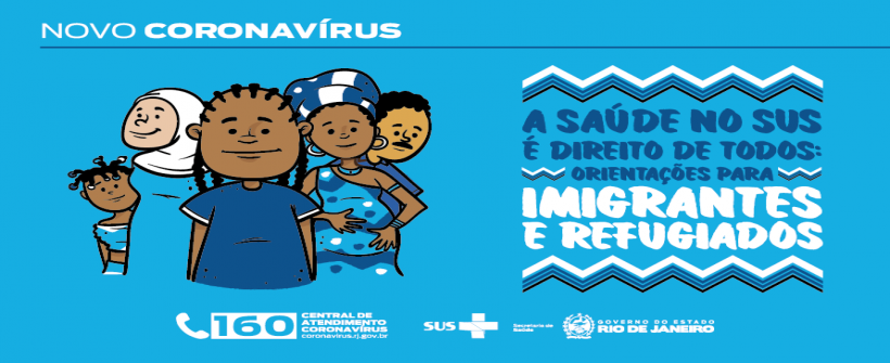 Secretaria de Estado de Saúde lança material com orientações para imigrantes e refugiados sobre coronavírus