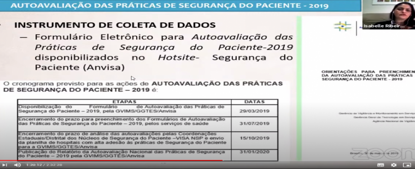 Secretaria de Estado de Saúde promove webinar sobre Avaliação das Práticas de Segurança do Paciente 