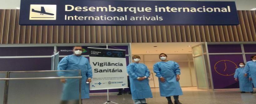 Secretaria de Estado de Saúde realiza ação contra coronavírus no Galeão