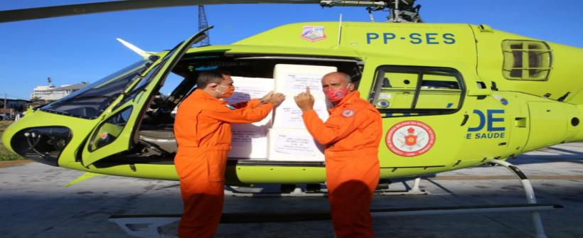 Secretaria de Saúde realiza entrega do maior lote  de vacinas contra Covid-19 aos 92 municípios