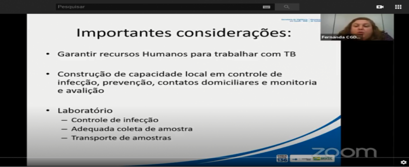 Tuberculose em tempos de Covid-19 é tema de encontro online da Secretaria de Estado de Saúde
