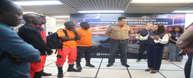 Comitiva do país da África Oriental esteve na sede do serviço gerenciado pela Secretaria de Estado de Saúde (SES-RJ)